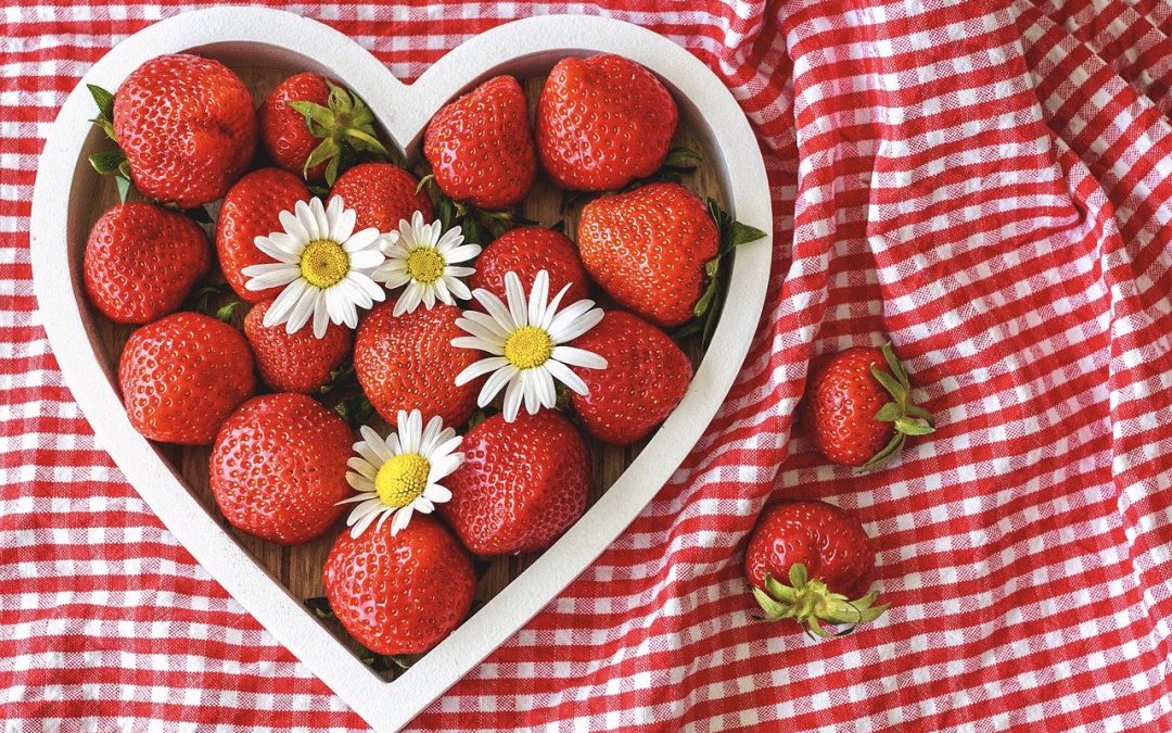 strawberries heart